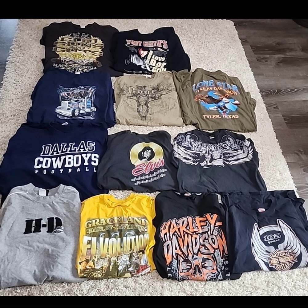 Vintage t-shirt lot Harley Davison & others